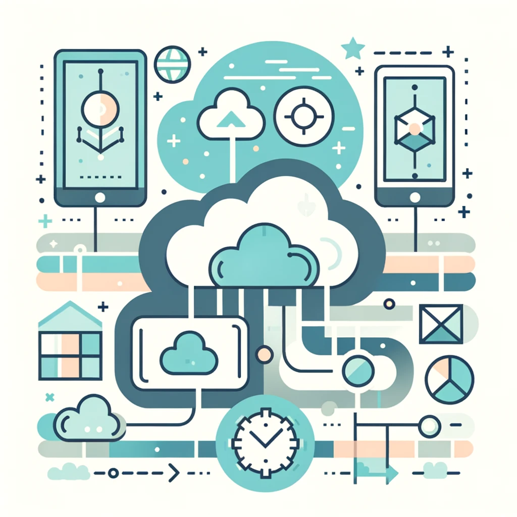 holding a smartphone cloud app